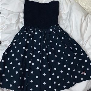 Hollister strapless polka dot dress💙💙